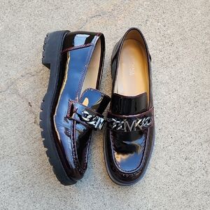 Michael Kors Patent Leather Burgundy Loafers